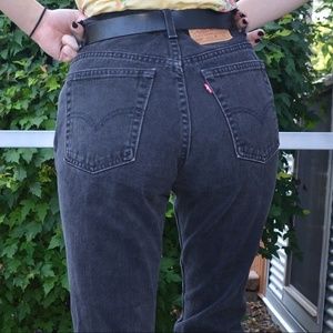 Black High Waisted Levi 505